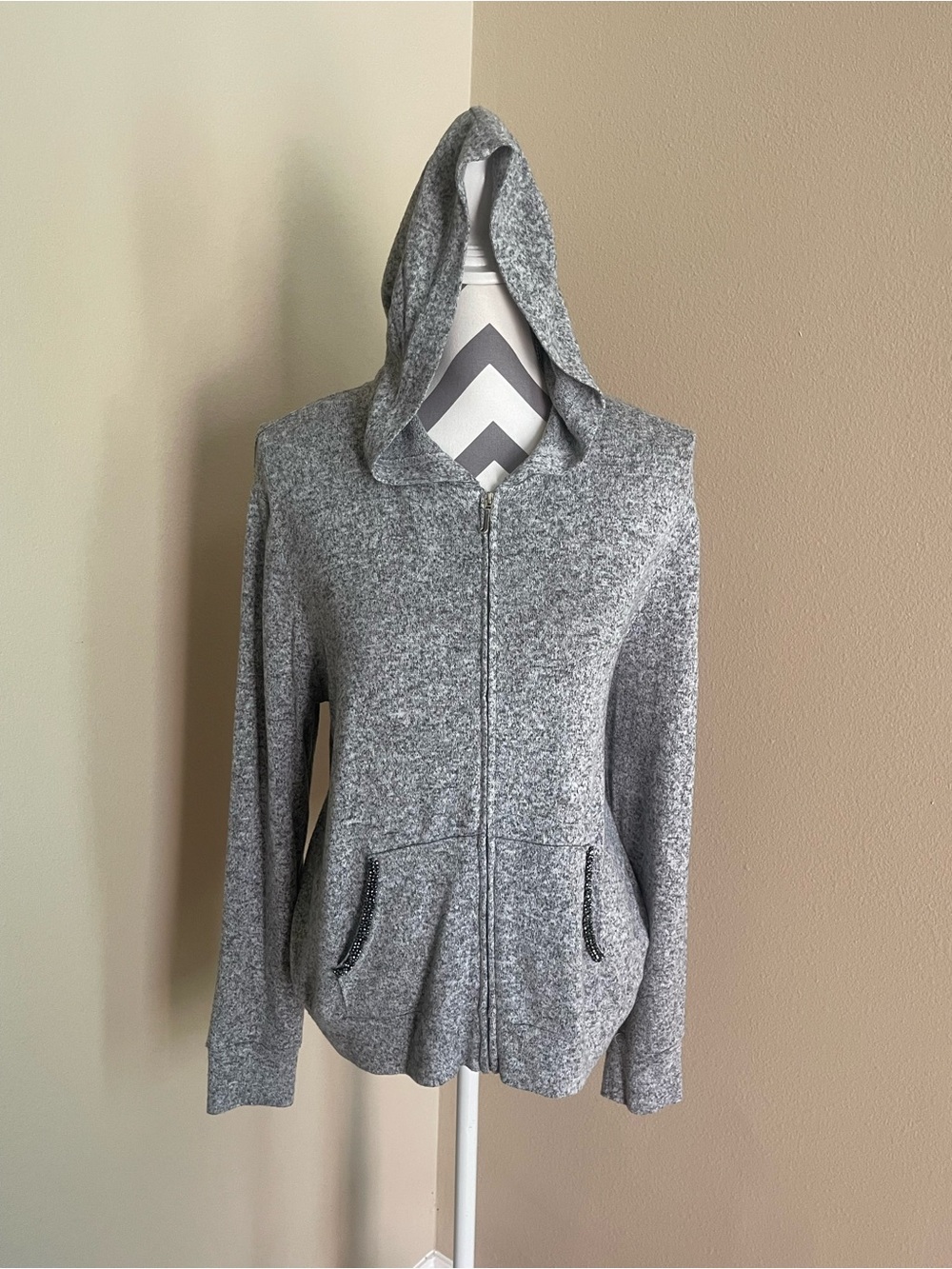 Juicy Couture Gray Zip Hoodie Jacket - Size: Medium